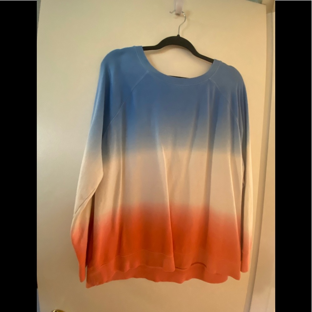 Red, white & blue crew neck